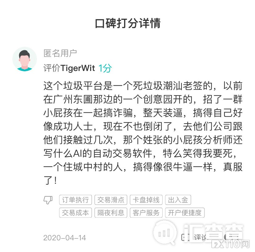 2024年11月21日:【汇查查曝光】自导自演!Tigerwit平台赔偿亏损金,又要求交易满32手 【汇查查曝光】自导自演!Tigerwit平台赔偿亏损金,又要求交易满32手